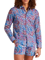 Carapa Abstract Cotton Button-Front Shirt