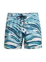 Vilebrequin x Maison Kitsuné Wave Stripe Swim Shorts