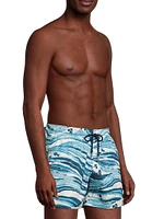 Vilebrequin x Maison Kitsuné Wave Stripe Swim Shorts