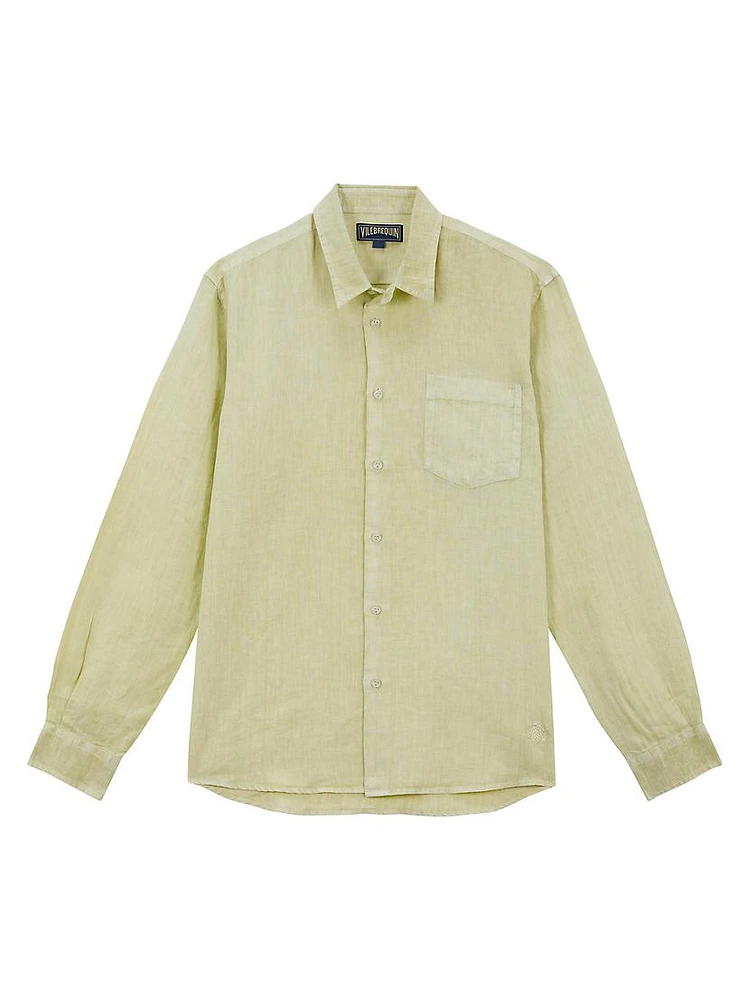 Linen Button-Up Shirt