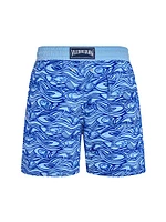 Flock Aquarium Print Swim Trunks