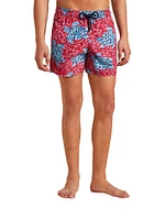 Turtle Sequin Trompe L'oeil Swim Trunks