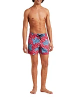 Turtle Sequin Trompe L'oeil Swim Trunks