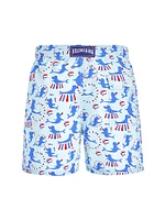 Circus Print Swim Trunks