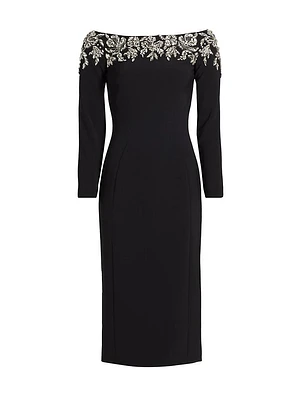 Rosabel Crystal-Embellished Cocktail Dress