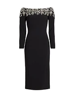 Rosabel Crystal-Embellished Cocktail Dress