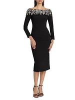 Rosabel Crystal-Embellished Cocktail Dress