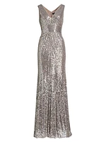 Cygnet Sequined Satin Gown