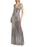 Cygnet Sequined Satin Gown