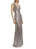 Cygnet Sequined Satin Gown