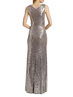 Cygnet Sequined Satin Gown