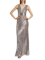 Cygnet Sequined Satin Gown