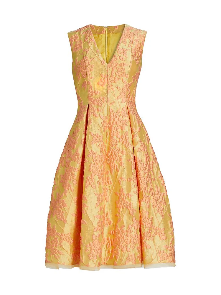 Mimosa Jacquard Cocktail Dress