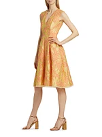 Mimosa Jacquard Cocktail Dress