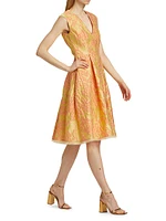 Mimosa Jacquard Cocktail Dress