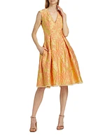 Mimosa Jacquard Cocktail Dress