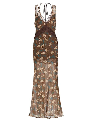 Avellino Floral Layered Lace Maxi Dress