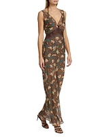 Avellino Floral Layered Lace Maxi Dress