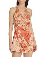 Como Floral Silk Twist Minidress