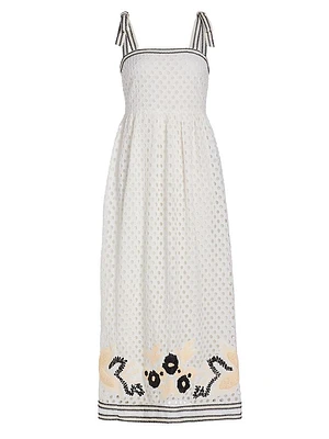 Lulu Eyelet Cotton Maxi Dress