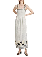 Lulu Eyelet Cotton Maxi Dress