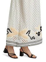 Lulu Eyelet Cotton Maxi Dress