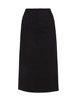 Straight Midi-Skirt