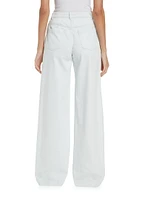 Celestine Cotton Twill Wide-Leg Trousers