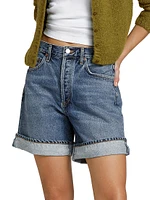 Dame High-Rise Cuffed Denim Shorts