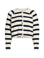 Massimo Striped Cotton & Wool Cardigan