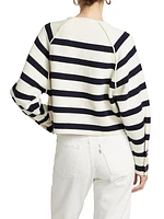 Massimo Striped Cotton & Wool Cardigan