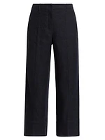 Cadice Linen-Blend Cropped Pants