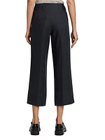 Cadice Linen-Blend Cropped Pants