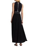 Once Contrast-Trim Jersey Maxi Dress