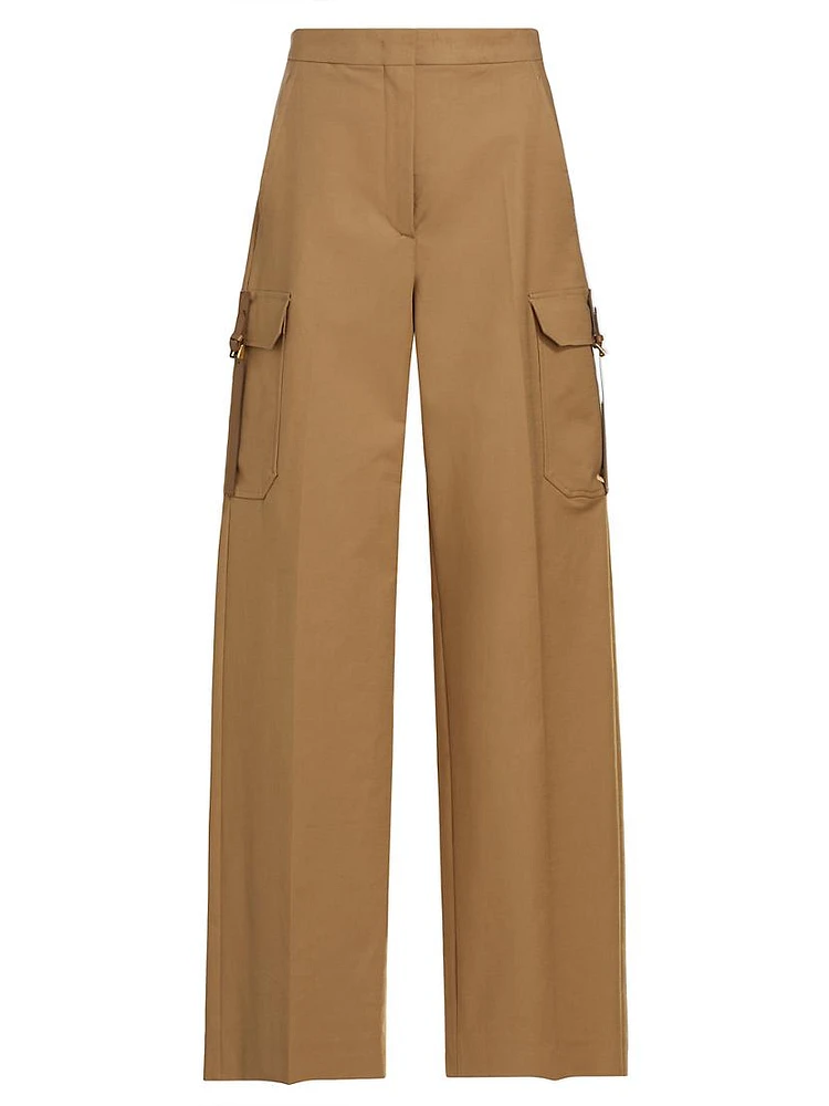 Edda Stretch-Cotton Straight-Leg Trousers