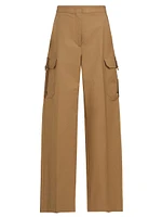 Edda Stretch-Cotton Straight-Leg Trousers