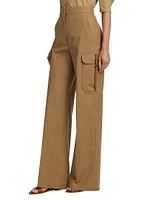 Edda Stretch-Cotton Straight-Leg Trousers