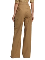 Edda Stretch-Cotton Straight-Leg Trousers