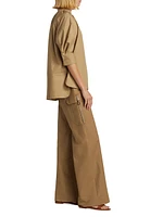 Edda Stretch-Cotton Straight-Leg Trousers