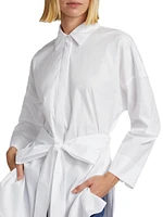 Tea Tie-Waist Poplin Blouse