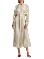 Yole Striped Linen Shirtdress