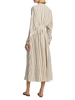 Yole Striped Linen Shirtdress