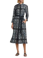 Ernesta Printed Silk Midi-Dress