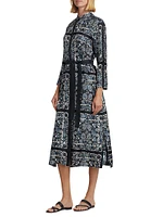 Ernesta Printed Silk Midi-Dress