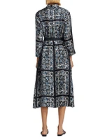 Ernesta Printed Silk Midi-Dress