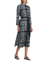 Ernesta Printed Silk Midi-Dress