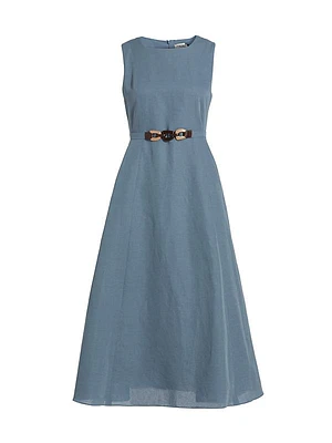 Amelie Belted Fit & Flare Dress