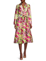 Lucille Chamomille Cluster Wrap Dress