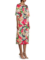 Marguerite Dreamy Daisies Boatneck Midi-Dress