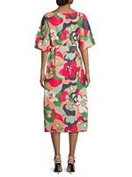 Marguerite Dreamy Daisies Boatneck Midi-Dress